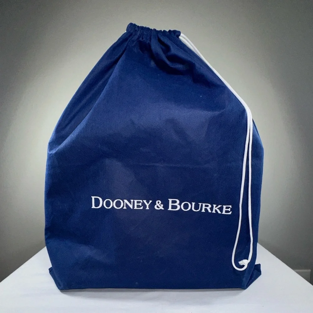 Dooney & Bourke Everyday Tote Burgundy Pebble Leather Tan Natural Patina Trim